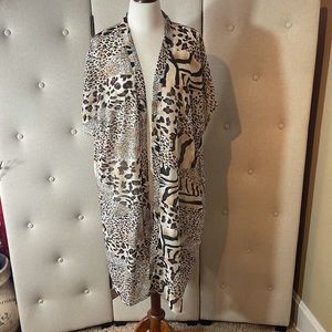 Animal Print Kimono NWT